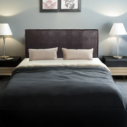 Pu Leather Double Bed Headboard Bedhead - Brown