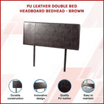 Pu Leather Double Bed Headboard Bedhead - Brown