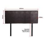 Pu Leather Double Bed Headboard Bedhead - Brown
