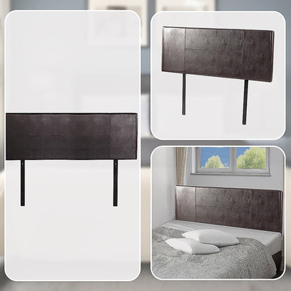 Pu Leather Queen Bed Headboard Bedhead - Brown