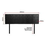 Pu Leather King Bed Headboard Bedhead - Black