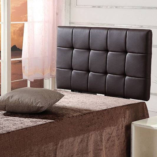 Pu Leather Single Bed Deluxe Headboard Bedhead - Brown