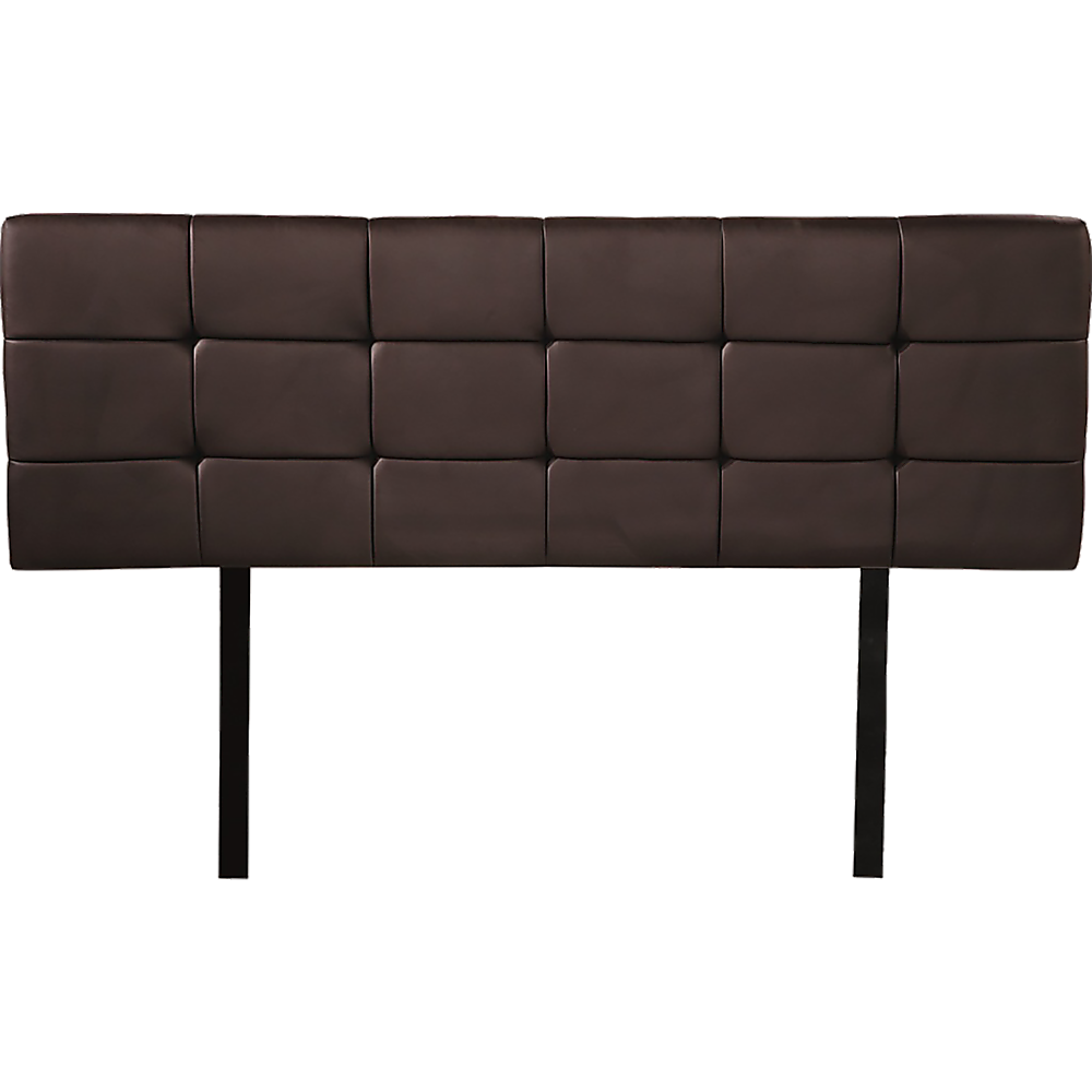 Pu Leather Double Bed Deluxe Headboard Bedhead - Brown