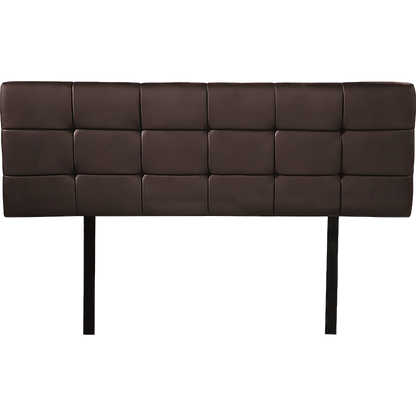 Pu Leather Double Bed Deluxe Headboard Bedhead - Brown