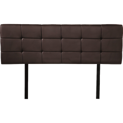 Pu Leather Double Bed Deluxe Headboard Bedhead - Brown