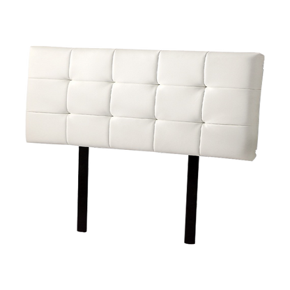 Pu Leather Double Bed Deluxe Headboard Bedhead - White