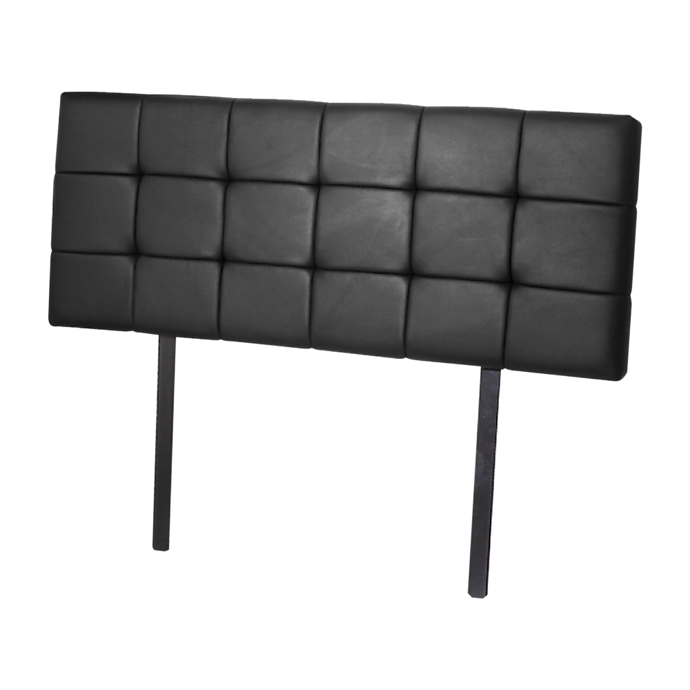 Pu Leather Queen Bed Deluxe Headboard Bedhead - Black