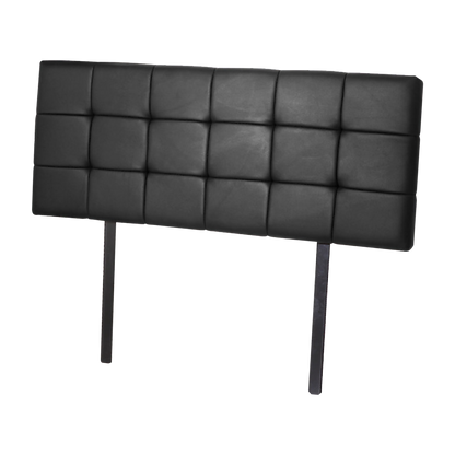 Pu Leather Queen Bed Deluxe Headboard Bedhead - Black