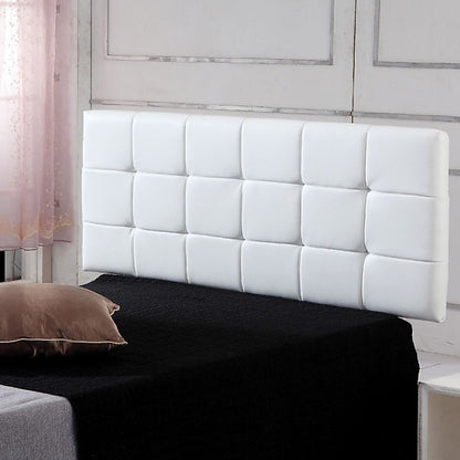 Pu Leather Queen Bed Deluxe Headboard Bedhead - White