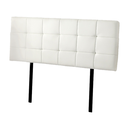 Pu Leather Queen Bed Deluxe Headboard Bedhead - White