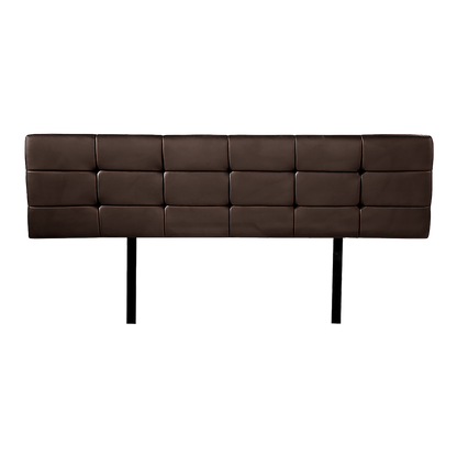 Pu Leather King Bed Deluxe Headboard Bedhead - Brown