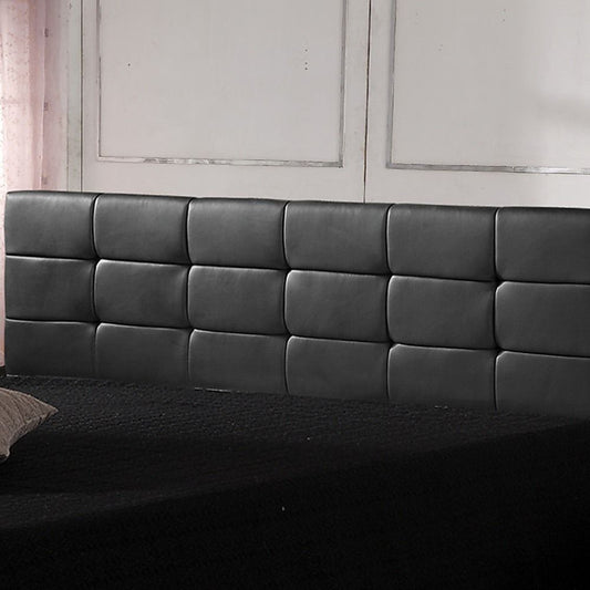Pu Leather King Bed Deluxe Headboard Bedhead - Black