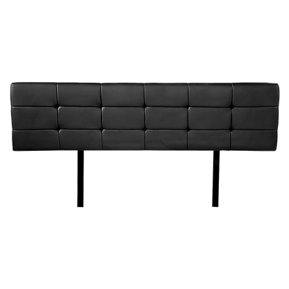 Pu Leather King Bed Deluxe Headboard Bedhead - Black