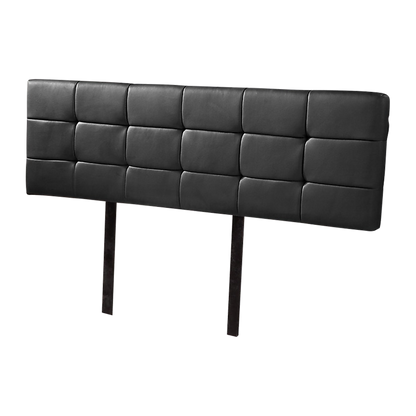 Pu Leather King Bed Deluxe Headboard Bedhead - Black