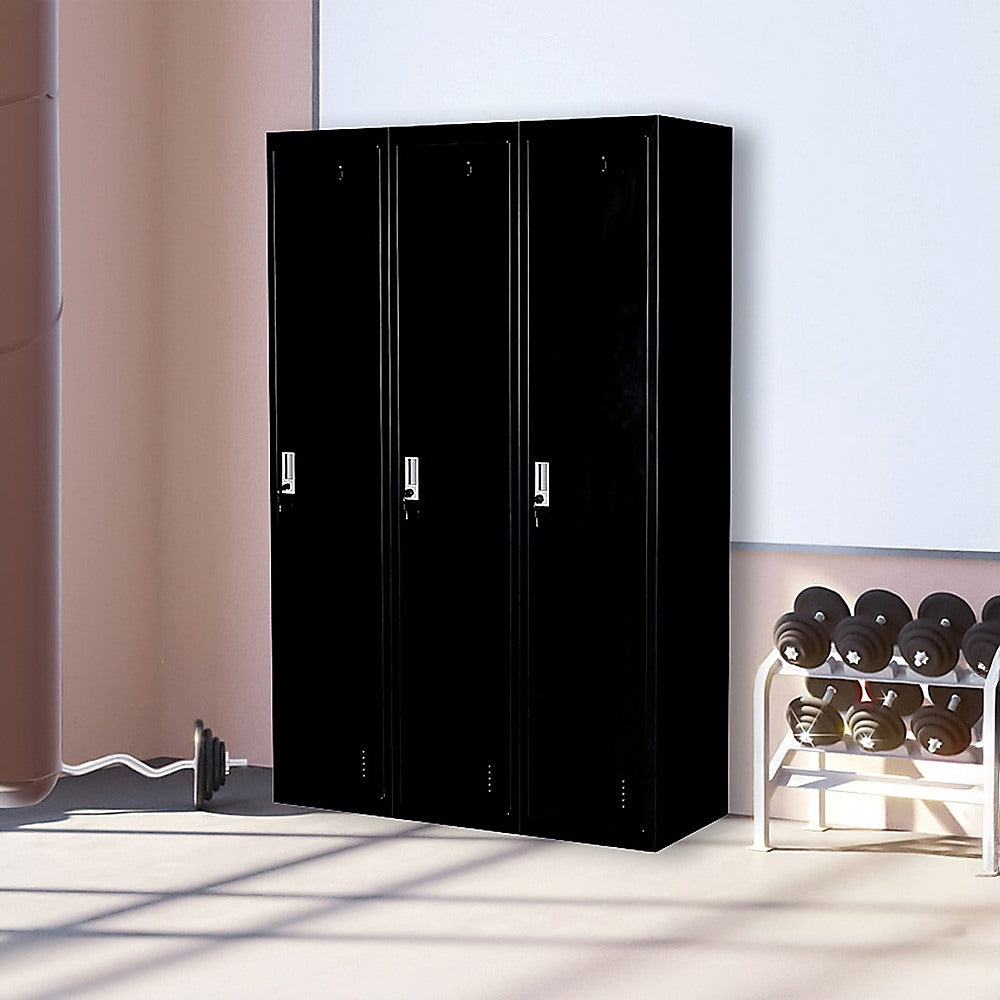 Three-Door Side By Side Office Gym Shed Storage Locker