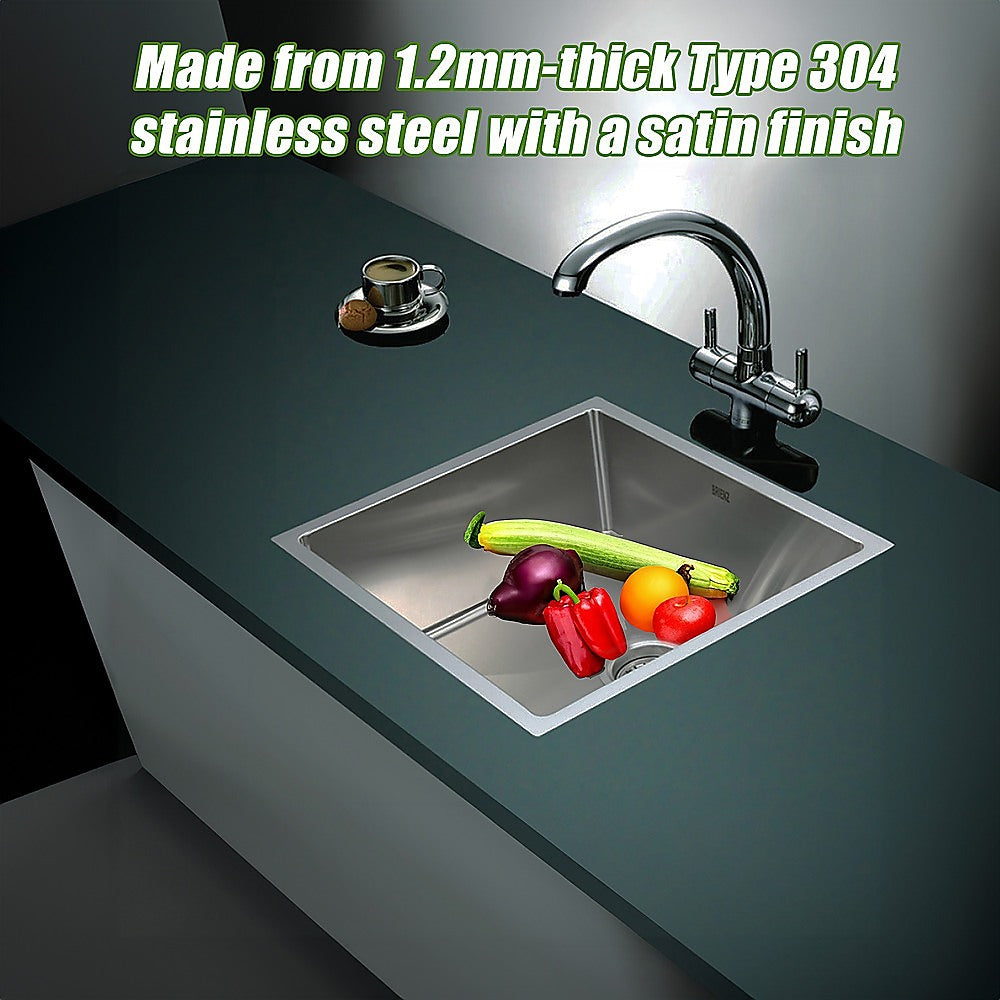 490X440Mm Handmade Stainless Steel Kitchen/Laundry Sink With Waste