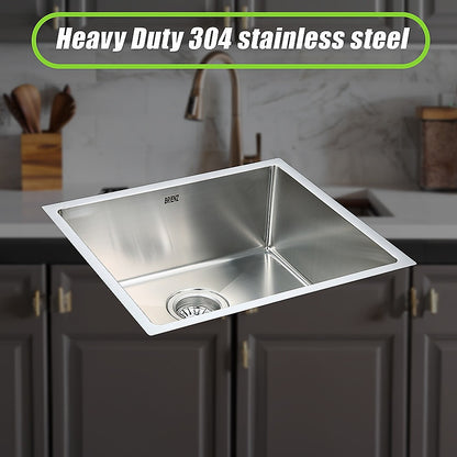 490X440Mm Handmade Stainless Steel Kitchen/Laundry Sink With Waste