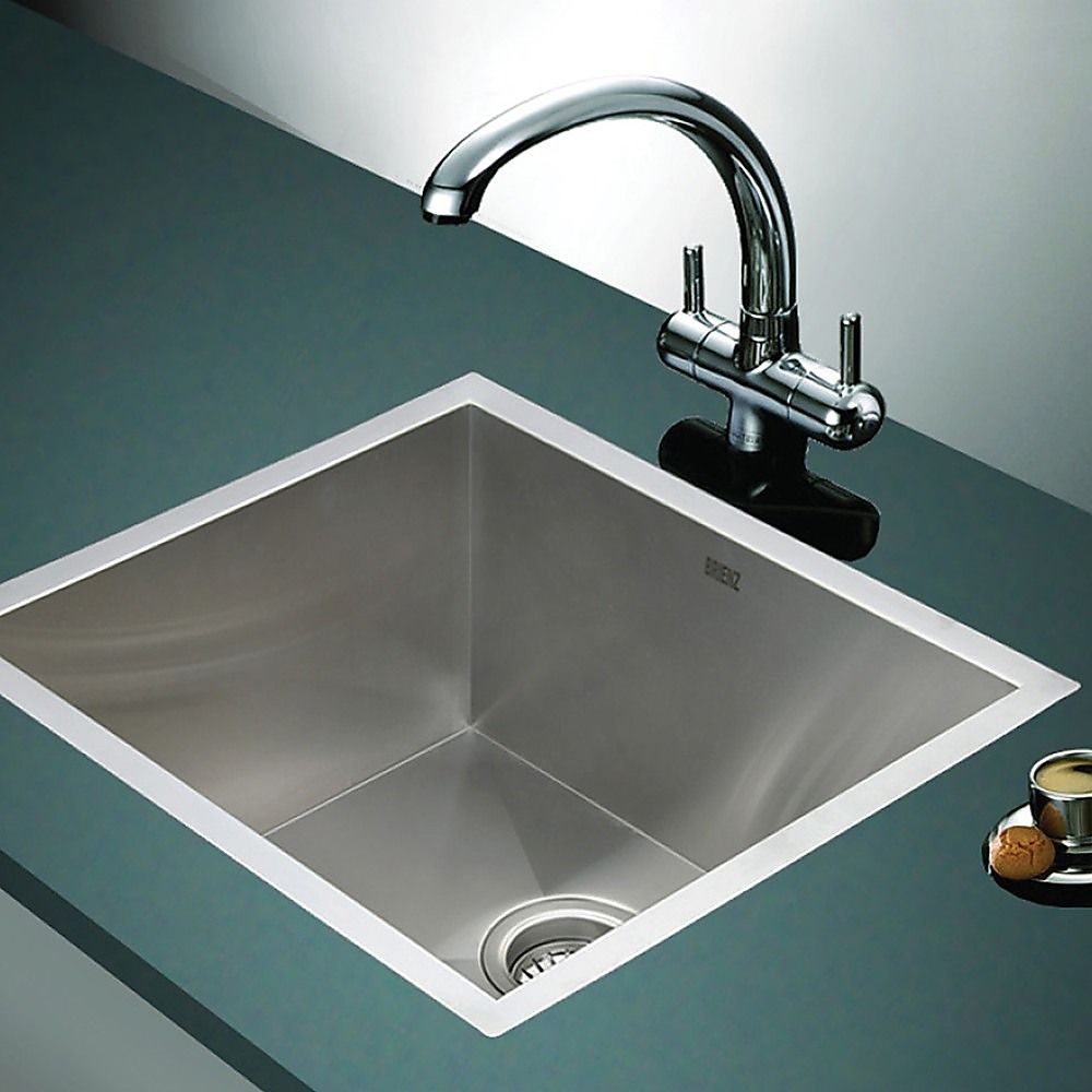 510x450mm Handmade 1.2mm Stainless Steel Undermount Topmount Kitchen Laundry Sink with Waste