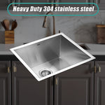 510X450Mm Handmade Stainless Steel Kitchen/Laundry Sink With Waste