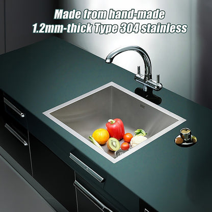 510X450Mm Handmade Stainless Steel Kitchen/Laundry Sink With Waste