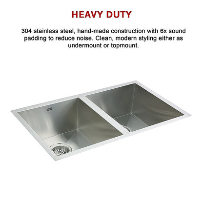 770X450Mm Handmade Stainless Steel Kitchen Sink With Waste