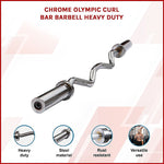 Chrome Olympic Curl Bar Barbell Heavy Duty