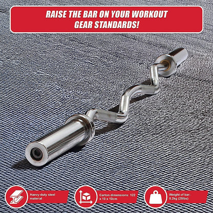 Chrome Olympic Curl Bar Barbell Heavy Duty