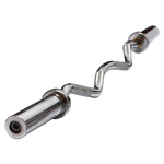 Chrome Olympic Curl Bar Barbell Heavy Duty EZ with Spring Collars