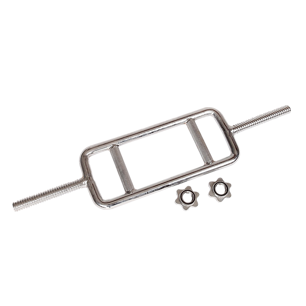  Chrome Tricep Bar Barbell Heavy Duty with Spinlock Collars