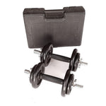 20Kg Black Dumbbell Set With Carrying Case