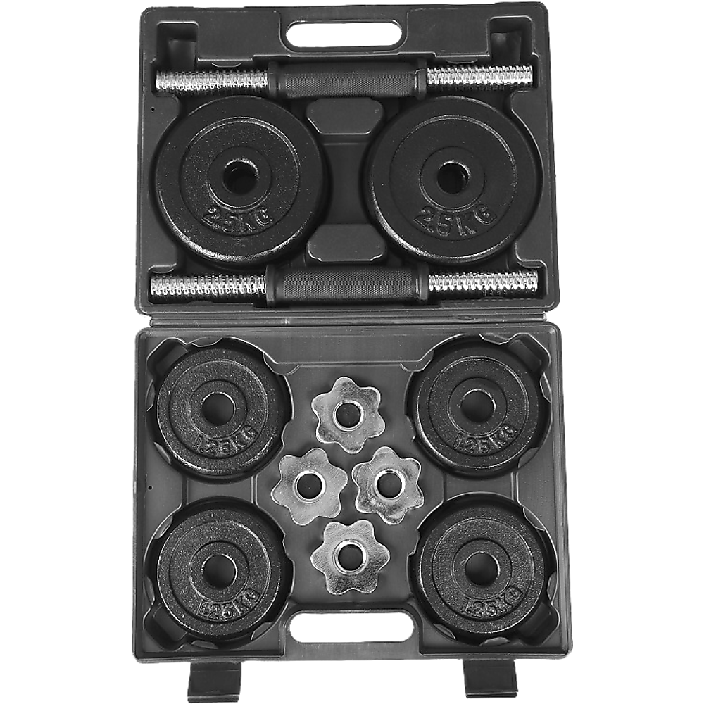 20Kg Black Dumbbell Set With Carrying Case
