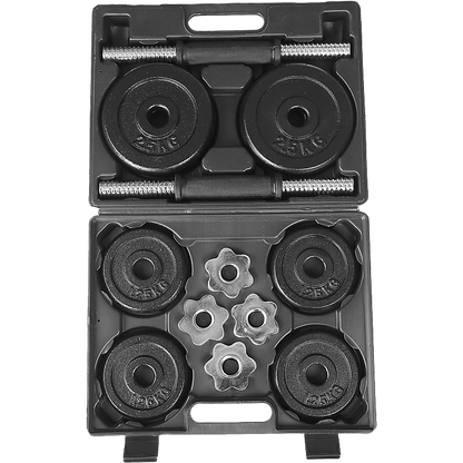 20Kg Black Dumbbell Set With Carrying Case