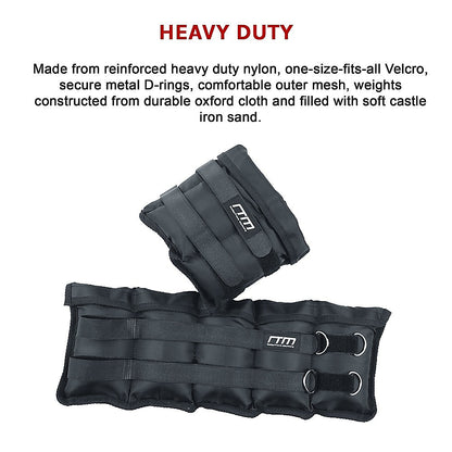 10Kg Adjustable Ankle/Wrist Weight Straps