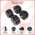 30Kg Adjustable Dumbbell Set