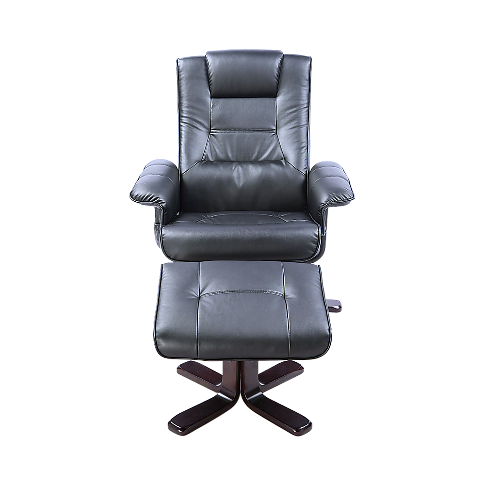 Pu Leather Massage Chair Recliner Ottoman Lounge With Remote Control