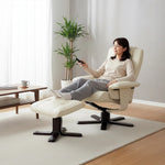 Adjustable Pu Leather Massage Chair Recliner Ottoman Lounge With Remote
