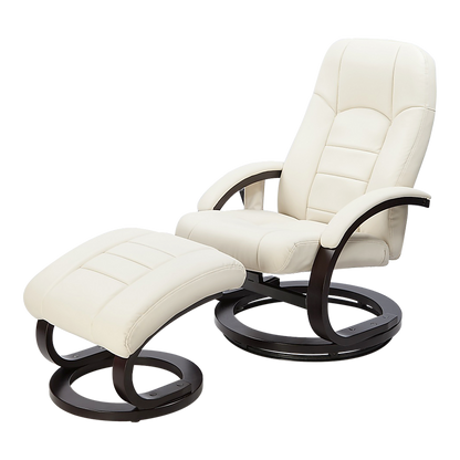 PU Leather Massage Chair Recliner Ottoman Lounge Remote - Melbourne Home & Living