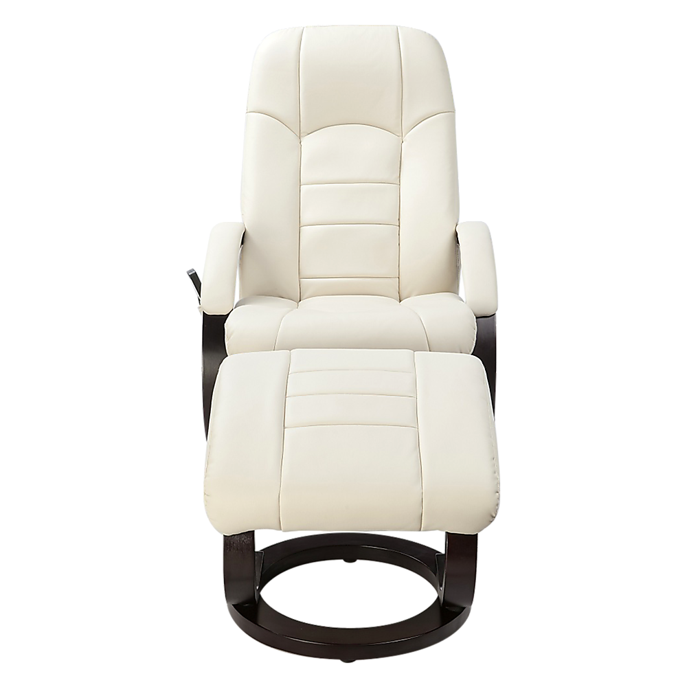 PU Leather Massage Chair Recliner Ottoman Lounge Remote - Melbourne Home & Living
