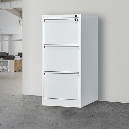 3-Drawer Shelf Office Gym Filing Storage Locker Cabinet - 115×73×13cm
