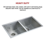 820X457Mm Handmade Stainless Steel Kitchen/Laundry Sink With Waste