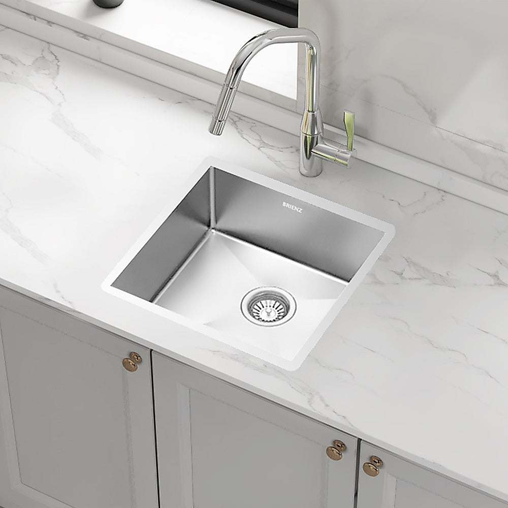 440X440Mm Handmade Stainless Steel Kitchen/Laundry Sink With Waste