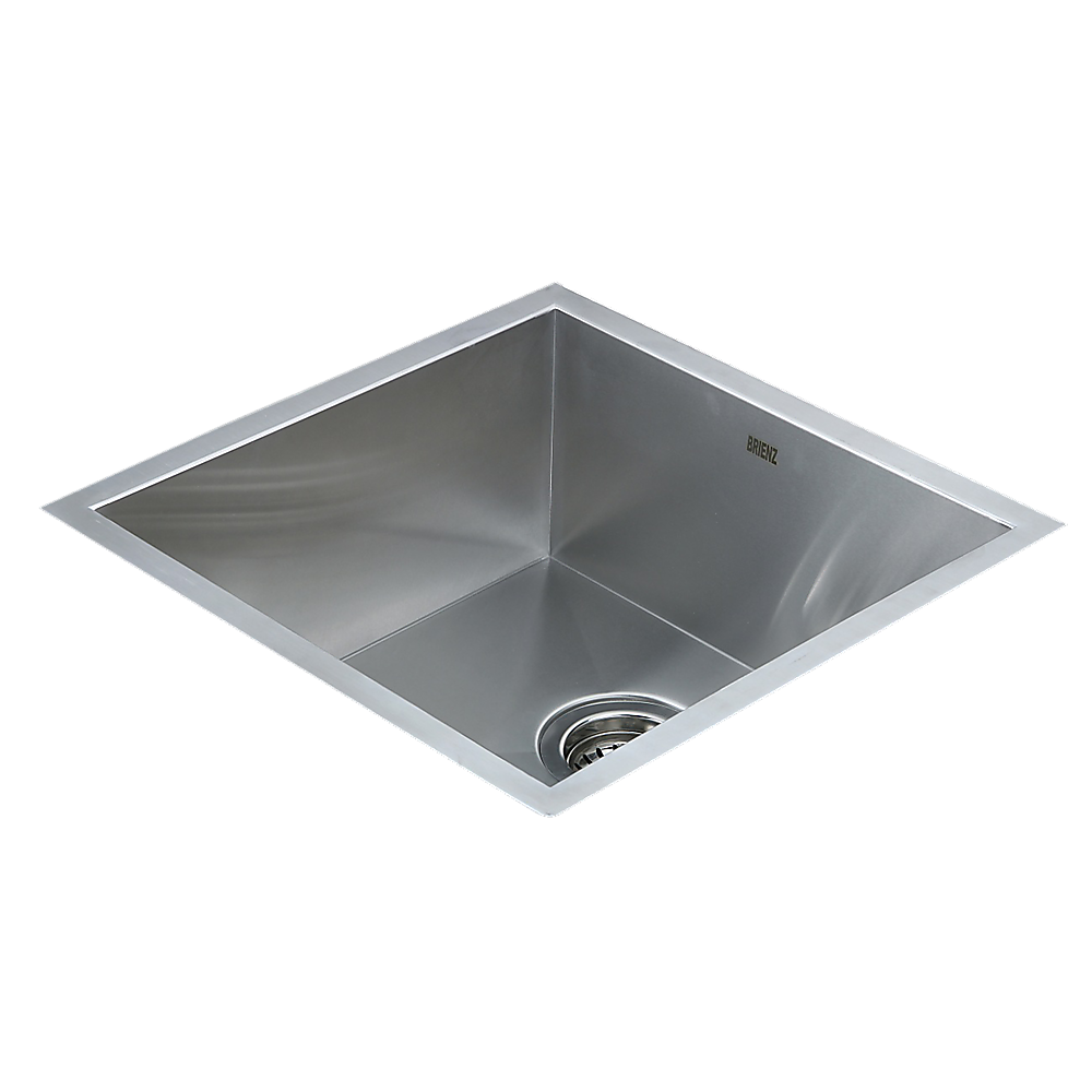 440X440Mm Handmade Stainless Steel Kitchen/Laundry Sink With Waste