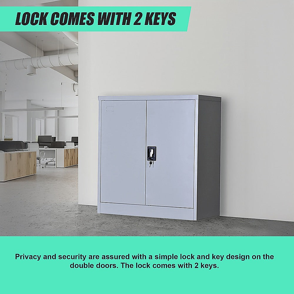 Two-Door Shelf Office Gym Filing Storage Locker Safe