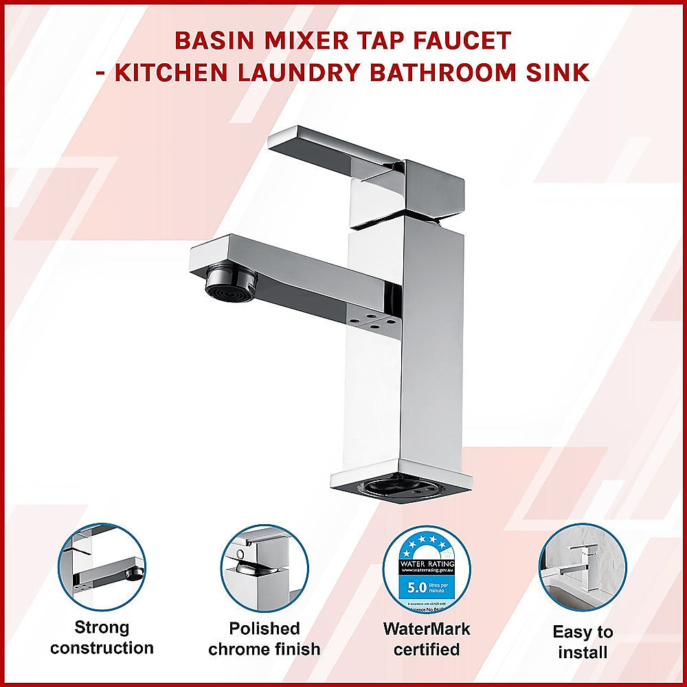 Stylish Basin Mixer Tap Faucet -Kitchen Laundry Bathroom Sink