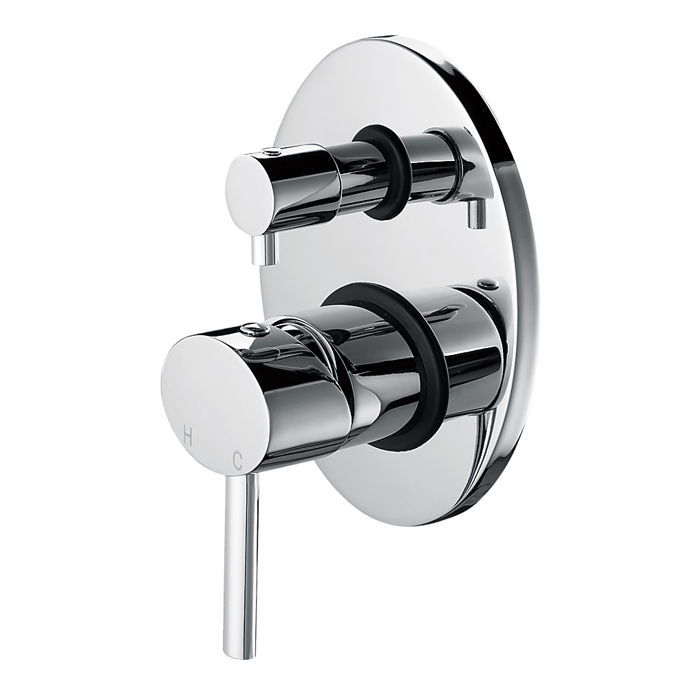 Stylish Chrome Bathroom Shower Wall Mixer Diverter W/ Watermark