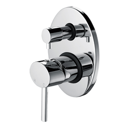 Stylish Chrome Bathroom Shower Wall Mixer Diverter W/ Watermark