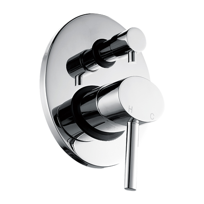 Stylish Chrome Bathroom Shower Wall Mixer Diverter W/ Watermark