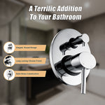 Stylish Chrome Bathroom Shower Wall Mixer Diverter W/ Watermark
