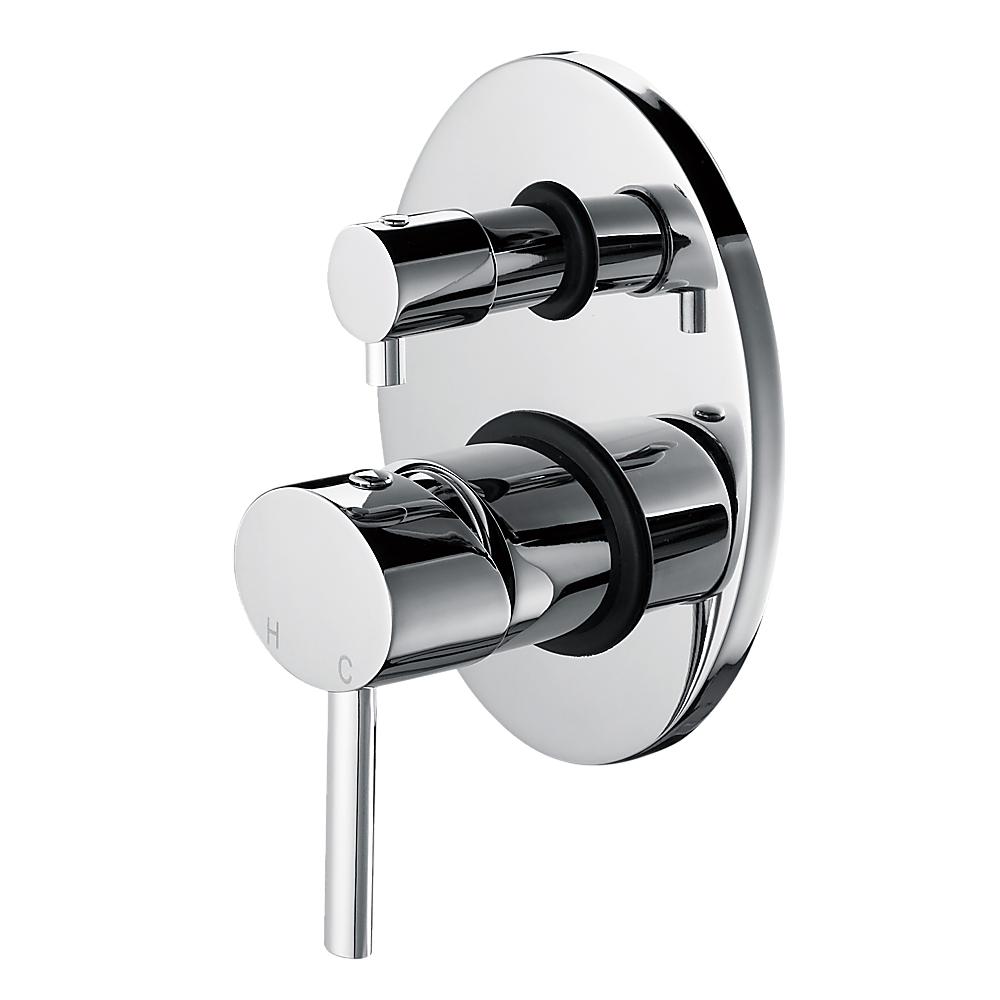 Stylish Chrome Bathroom Shower Wall Mixer Diverter W/ Watermark
