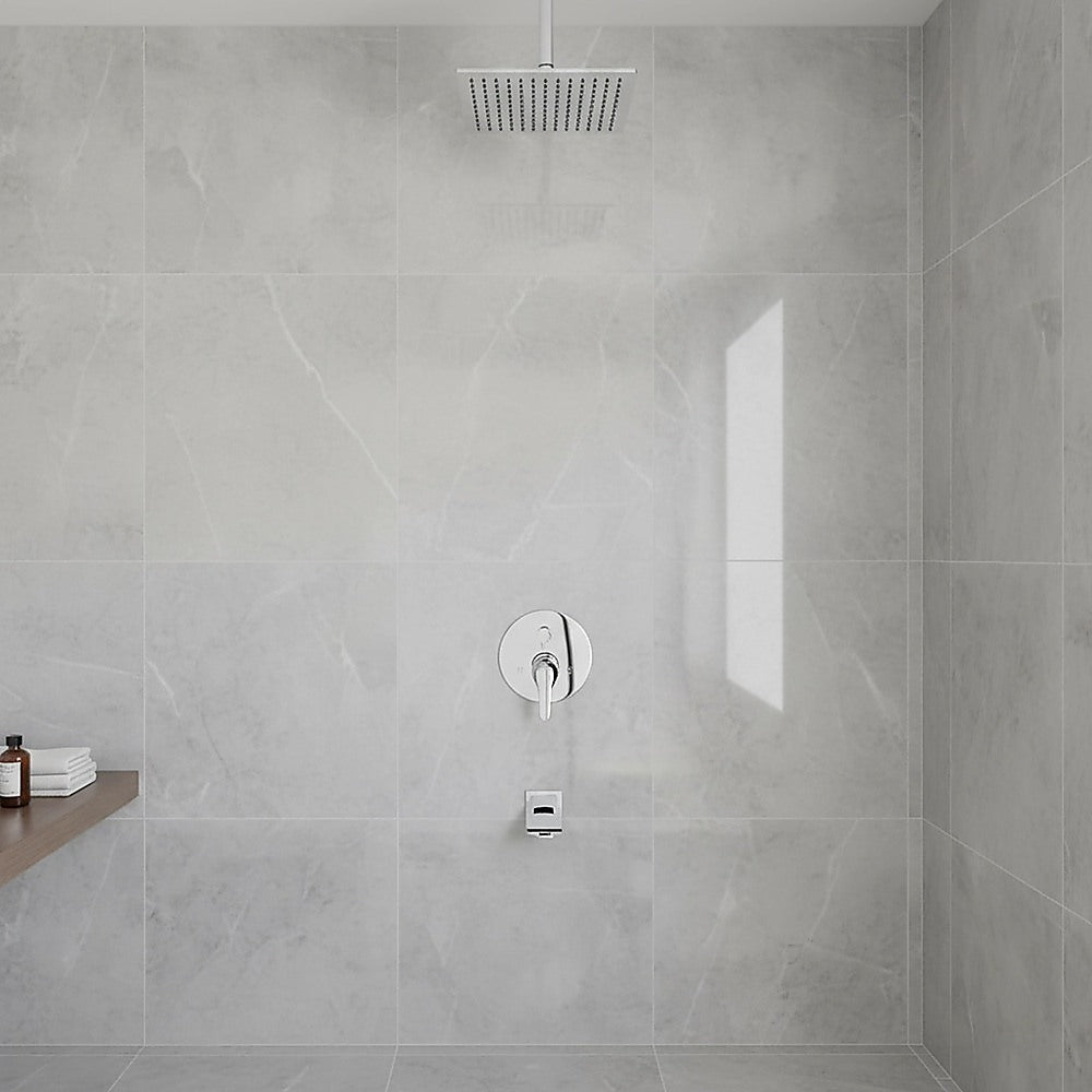 Chrome Bathroom Shower Wall Mixer Diverter w/ WaterMark